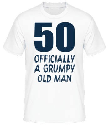 Officially Grumpy Old Man 50 - T-shirt standard Homme - Blanc - Devant