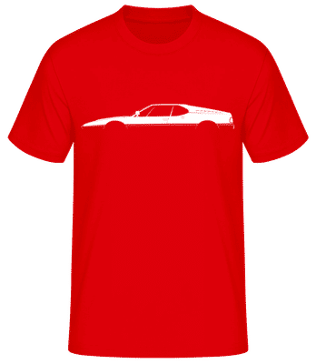 'BMW M1' Silhouette - Men's Basic T-Shirt - Red - Front