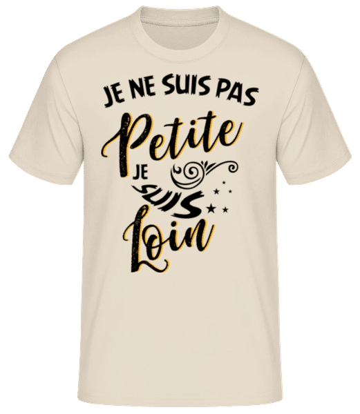 Aperçu: Je Ne Suis Pas Petite - T-shirt standard Homme - Crème - Devant