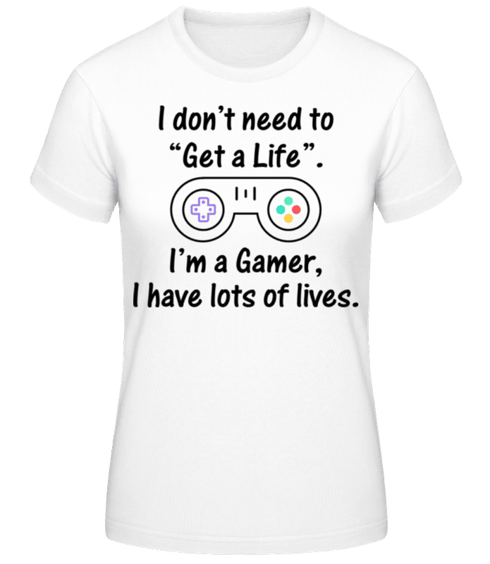Aperçu: I'm A Gamer Black - T-shirt femme B&C - Blanc - Devant