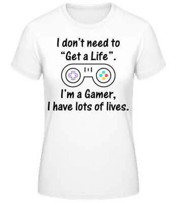 I'm A Gamer Black - T-shirt femme B&C - Blanc - Devant