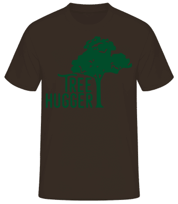Tree Hugger - Men's Basic T-Shirt - Brown - Front