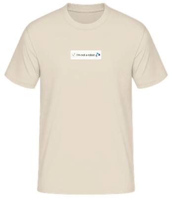 I'm Not A Robot - Men's B&C T-Shirt - Cream - Front