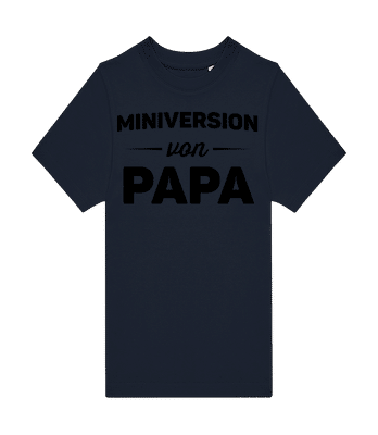 Miniversion Von Papa - Kinder T-Shirt B&C - Marine - Vorne