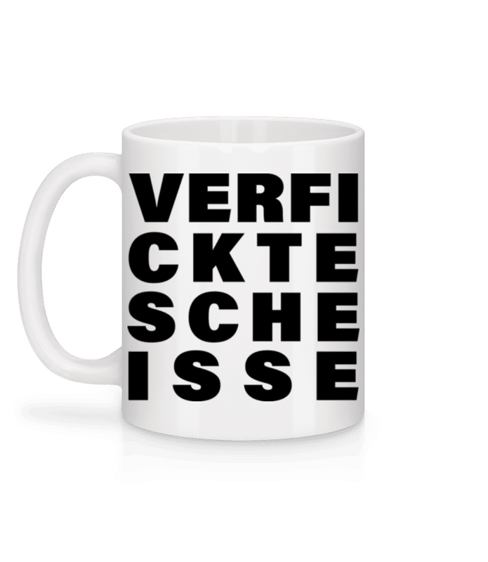 Vorschau: Verficktescheisse - Tasse - Weiß - Hinten