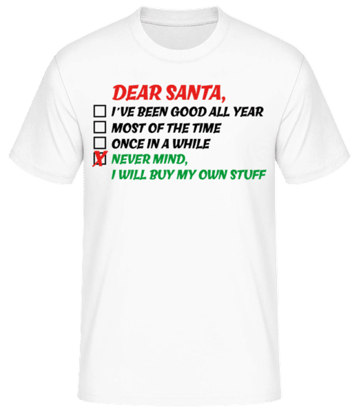 Aperçu: Dear Santa - T-shirt standard Homme - Blanc - Devant