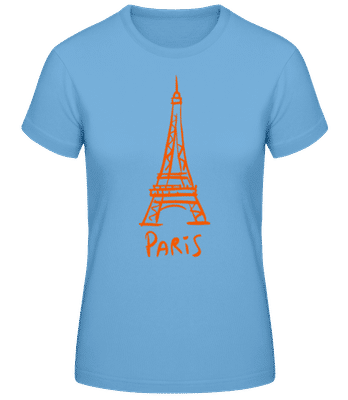 Paris sign Eiffel Tower - Women's Basic T-Shirt - Light blue - Front