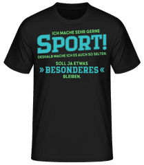Ich Mache Sehr Gerne Sport · Männer Basic T-Shirt