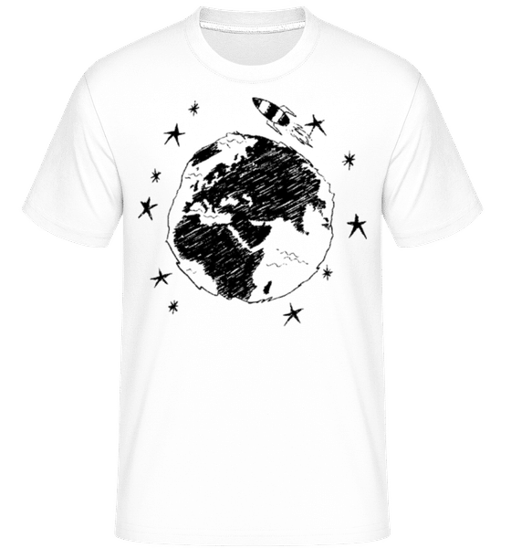 Earth Rocket -  Shirtinator Men's T-Shirt - White - Front
