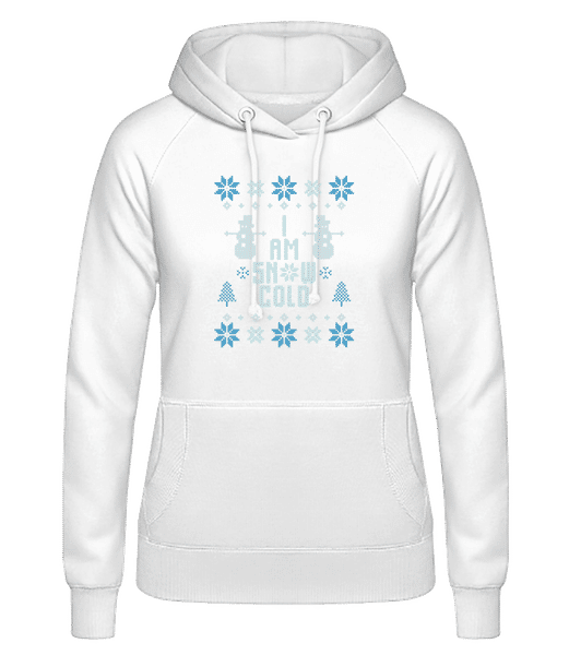 Vorschau: I Am Snow Cold - Frauen Hoodie - Weiß - Vorne