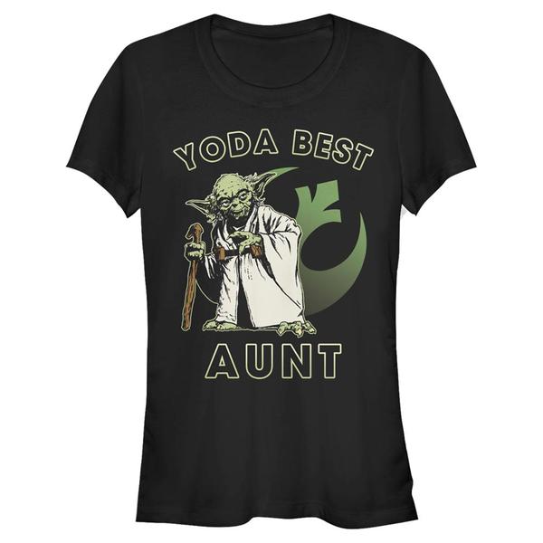 Aperçu: Star Wars - Yoda Best Aunt - Family - Femme T-shirt - Noir - Devant