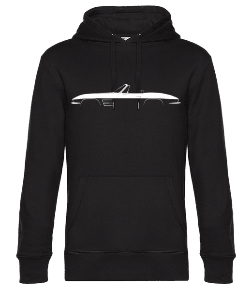 'Chevrolet Corvette C2' Silhouette - Sweat à capuche premium Unisexe - Noir - Devant