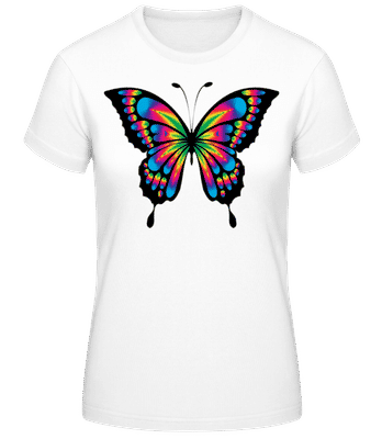 Regenbogen Schmetterling - Frauen T-Shirt B&C - Weiß - Vorne