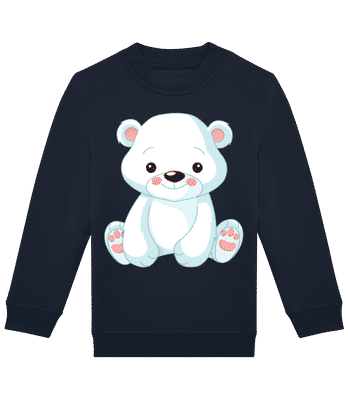 Sweet Polar Bear - Kids' standard sweatshirt - Navy - Front