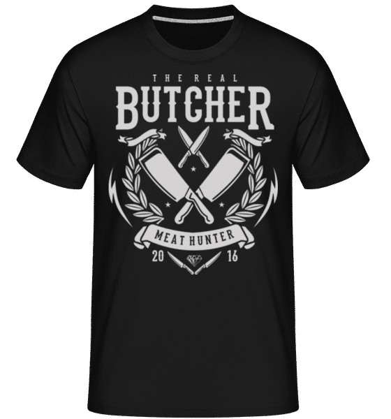 Aperçu: The Real Butcher -  T-Shirt Shirtinator homme - Noir - Devant