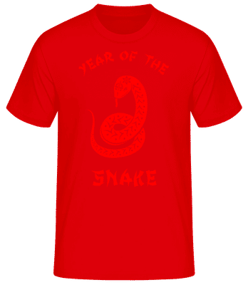 Chinese Zodiac Year Of The Snake - Men's Basic T-Shirt - Red - Front