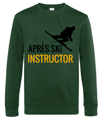Après Ski Instructor - Sweat-shirt standard pour homme - Vert bouteille - Devant