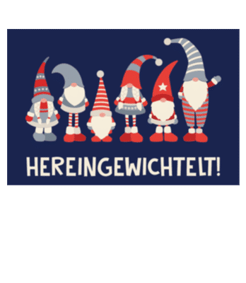 Hereingewichtelt - Fußmatte - Weiß - Vorne