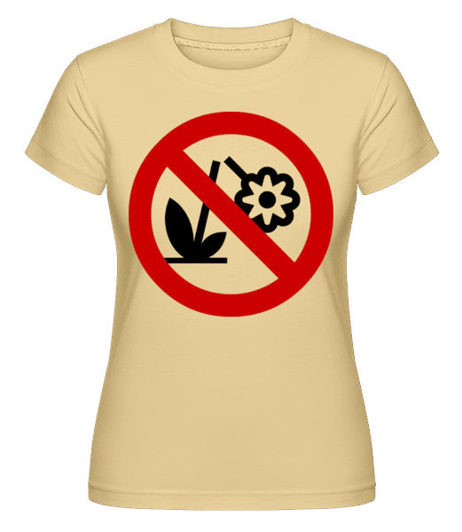 Preview: Do Not Destroy Flowers -  Shirtinator Women's T-Shirt - Yellow - Front