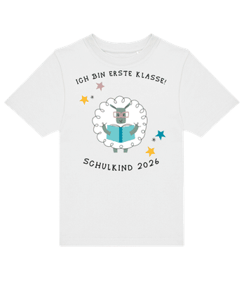 Schulkind 2026 Schaf - Kinder T-Shirt B&C - Weiß - Vorne