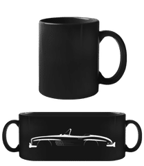 'Mercedes 300 SL Roadster' Silhouette · Taza negra