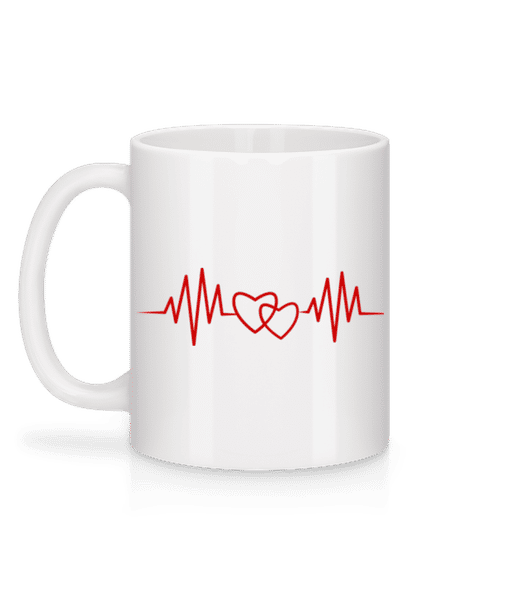 Vorschau: Herzschlag - Tasse - Weiß - Hinten