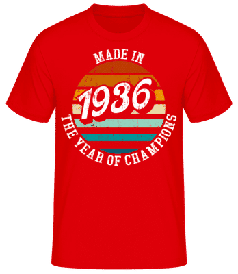 1936 The Year Of Champions - Pánske basic tričko - Červená - Predné