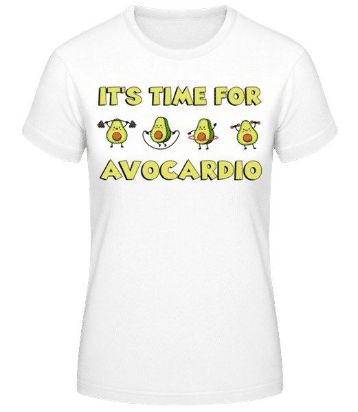 Vorschau: Time For Avocardio - Frauen Basic T-Shirt - Weiß - Vorne