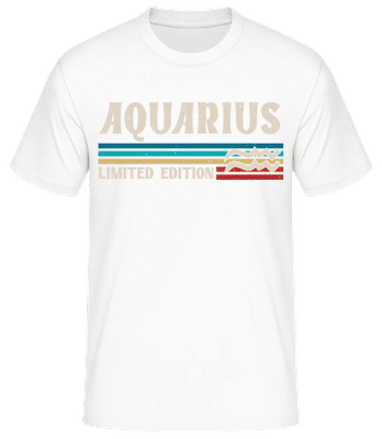 Sternzeichen Aquarius Limited - Männer Basic T-Shirt - Weiß - Vorne