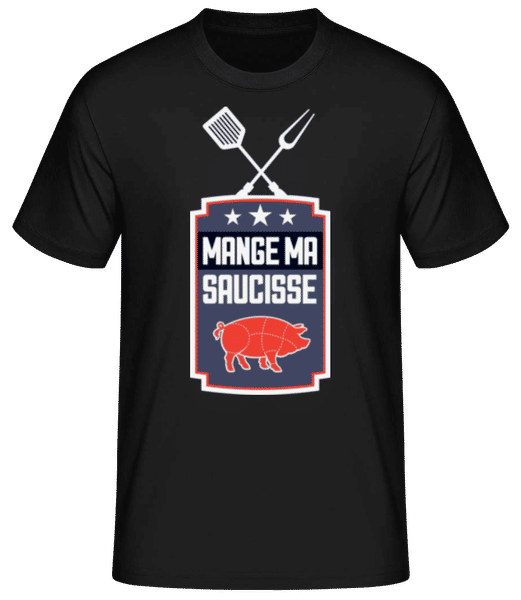 Aperçu: Mange Ma Saucisse - T-shirt standard Homme - Noir - Devant