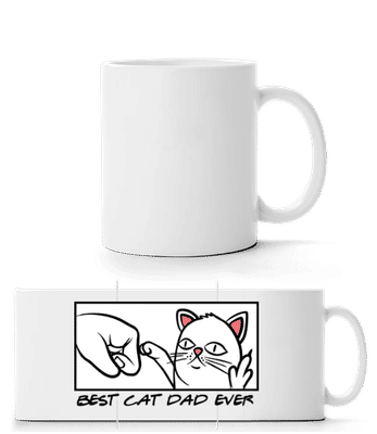 Best Cat Dad Ever - Mug panorama - Blanc - Devant