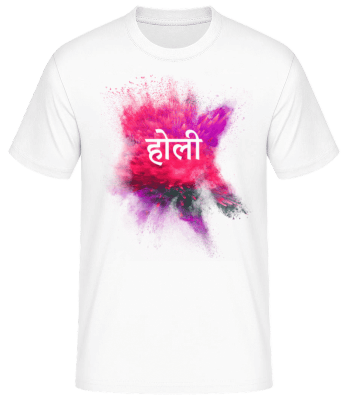 Preview: Holi Hindi - Men's Basic T-Shirt - White - Front