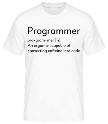 Programmer Definition - T-shirt standard Homme - Blanc - Devant