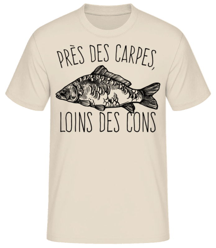Aperçu: Près Des Carpes - T-shirt standard Homme - Crème - Devant