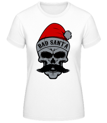 Bad Santa Skull Mustache - T-shirt femme B&C - Blanc - Devant