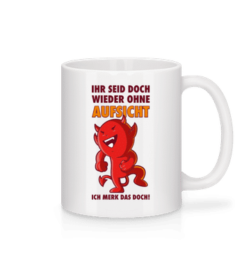 Wieder Ohne Aufsicht - Tasse - Weiß - Vorne