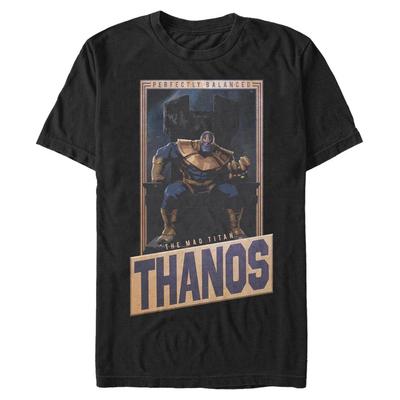 Marvel - Avengers - Thanos Perfectly Balanced - Homme T-shirt - Noir - Devant