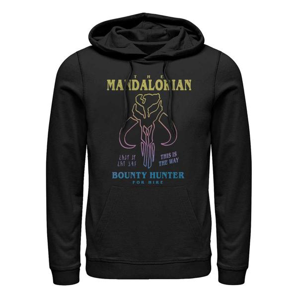 Aperçu: Star Wars - The Mandalorian - Bounty Hunter Symbol Drawn - Unisex Sweat à capuche - Noir - Devant