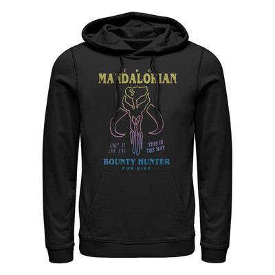 Star Wars - The Mandalorian - Bounty Hunter Symbol Drawn - Unisex Sweat à capuche - Noir - Devant