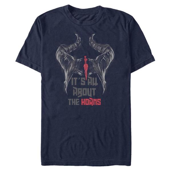 Aperçu: Disney - Maléfique Le Pouvoir du Mal - Symbol All About The Horns - Homme T-shirt - Bleu marine - Devant