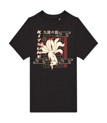 Kitsune - Kinder T-Shirt B&C - Schwarz - Vorne