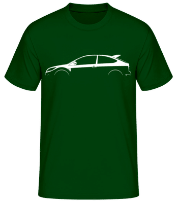 'Ford Focus RS500 Mk II' Silhouette - T-shirt standard Homme - Vert bouteille - Devant