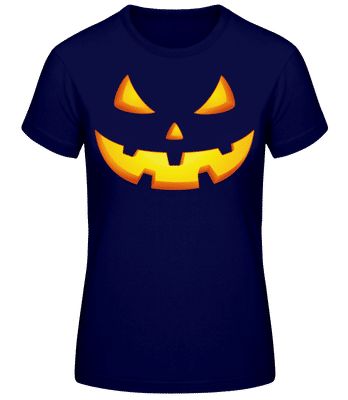 Pumpkin Face Evil 1 - Dámské tričko B&C - Namořnická modrá - Napřed