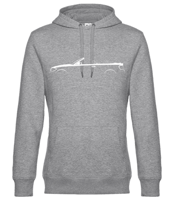 'BMW 1 Series Cabrio (E88)' Silhouette - Pánská standardní mikina s kapucí - Melírově šedá - Napřed