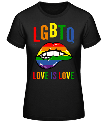 LGBTQ Love Is Love - Women's Basic T-Shirt - Black - Front