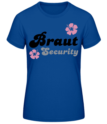 JGA Braut Security Blumen - Frauen Basic T-Shirt - Royalblau - Vorne