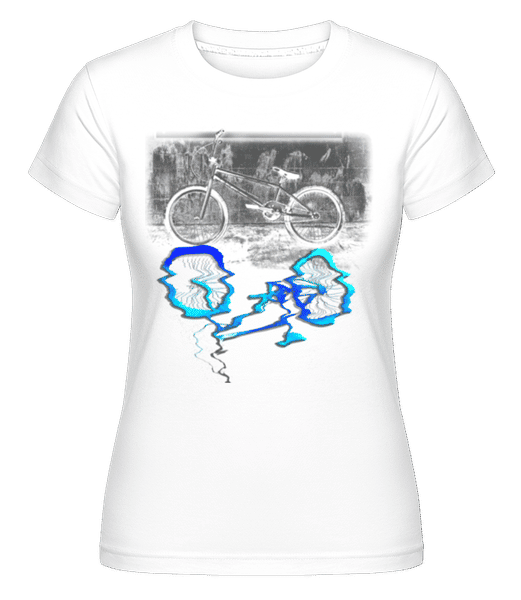 Preview: Bicycle Puddle -  Shirtinator Women's T-Shirt - White - Front