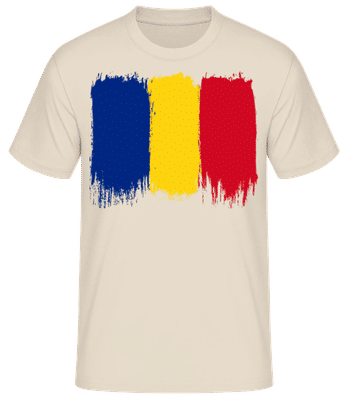 Country Flag Romania - Camiseta básica para hombre - Crema - delante