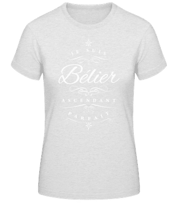 Je Suis Bélier Ascendant Parfait - T-shirt standard Femme - Gris chiné - Devant