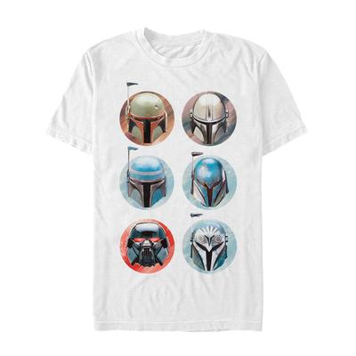 Star Wars - The Mandalorian - Bounty Hunter Helmets - Men's T-Shirt - White - Front